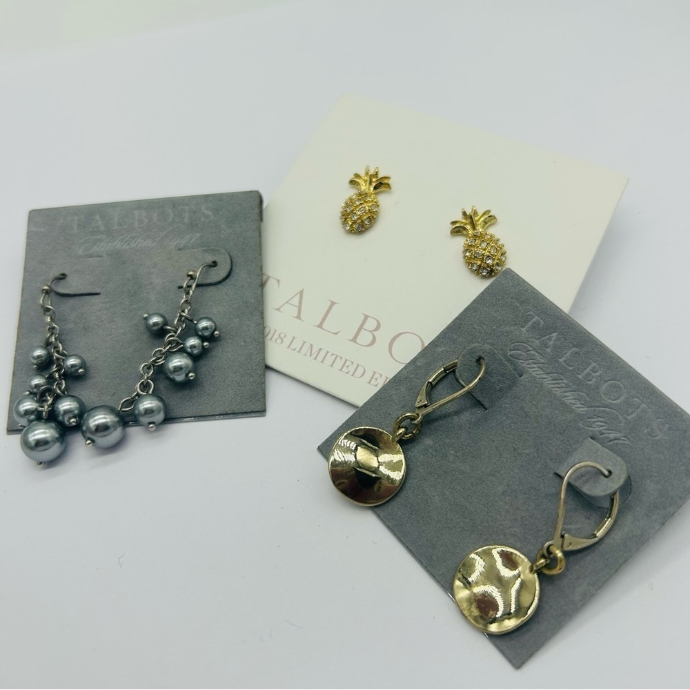 Talbots Lot of Three Pair Earrings NWT
